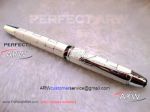 Perfect Replica Montblanc Special Edition Stainless Steel Clip White Rollerball Pen